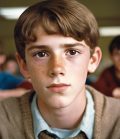 Cormac Quinn in class, age 16